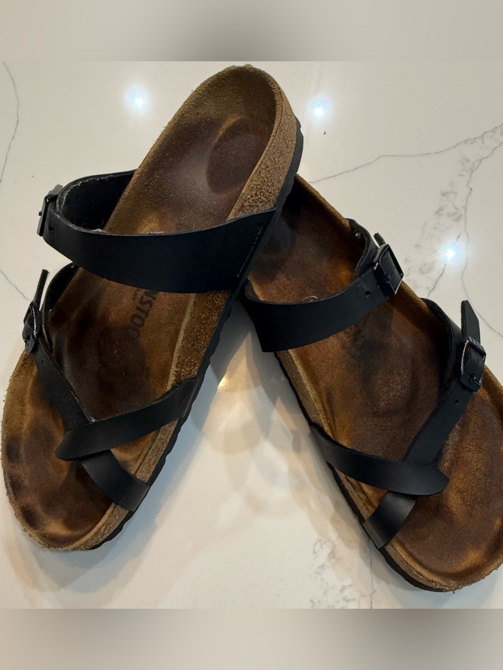 Birkenstock Sandals EU 39 Womens SIZE 8-8.5 Black Mayari Birko-Flor Boho